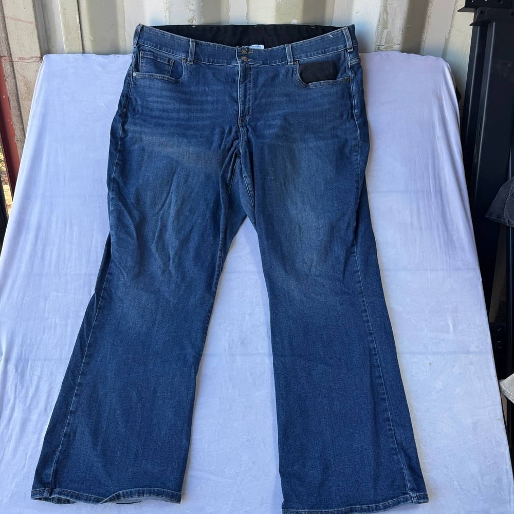 Lane Bryant Jeans Womens‎ 26 Blue Denim Medium Wash Stretch Wear Rodeo Wide Leg